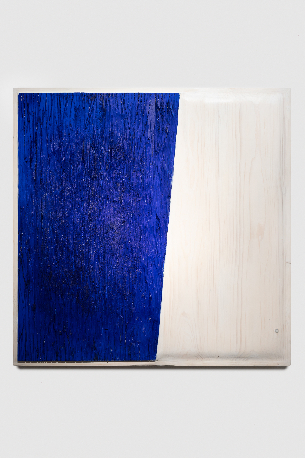 Wood painting N°20 (with blue pigment) Martin Mas